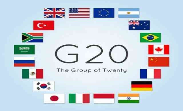 G20 G-20 Summit G20 Summit Group Twenty intergovernmental forum comprising 19 countries European Union global economy international financial stability climate change mitigation sustainable development গ্রুপ সদস্য আর্জেন্টিনা অস্ট্রেলিয়া ব্রাজিল কানাডা চীন ইউরোপীয় ইউনিয়ন ফ্রান্স জার্মানি ভারত ইন্দোনেশিয়া ইতালি জাপান মেক্সিকো রাশিয়া সৌদি আরব দক্ষিণ আফ্রিকা দক্ষিণ কোরিয়া তুরস্ক যুক্তরাজ্য মার্কিন যুক্তরাষ্ট্র স্পেন জি২০ জি-২০ সম্মেলন